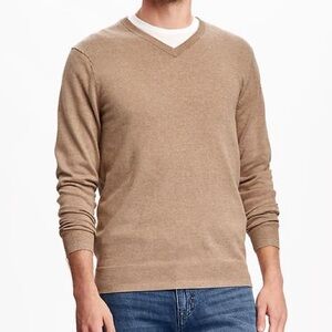 Oatmeal V-Neck Sweater